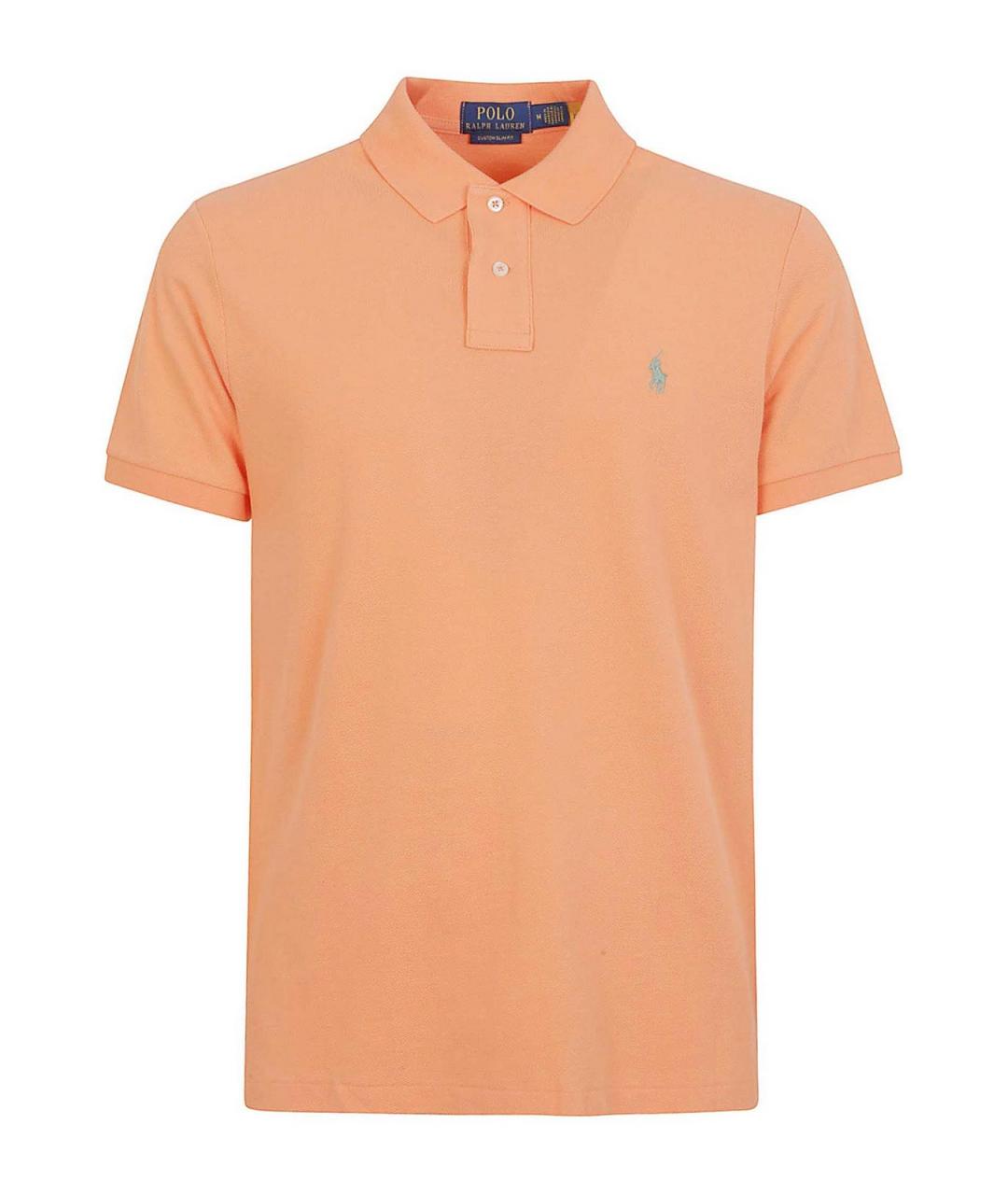 POLO RALPH LAUREN Оранжевое хлопковое поло с коротким рукавом, фото 1