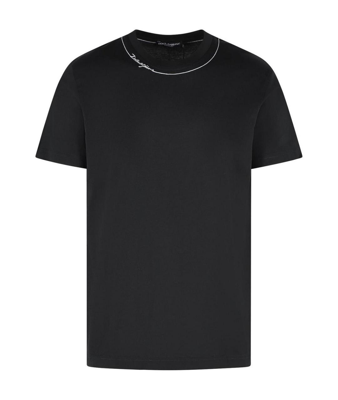 DOLCE&GABBANA Черная хлопковая футболка, фото 1