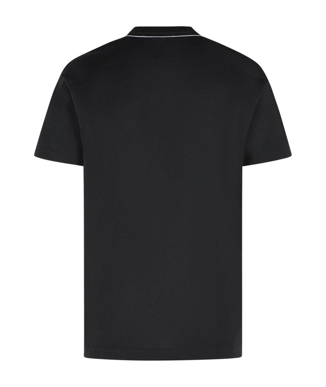 DOLCE&GABBANA Черная хлопковая футболка, фото 2