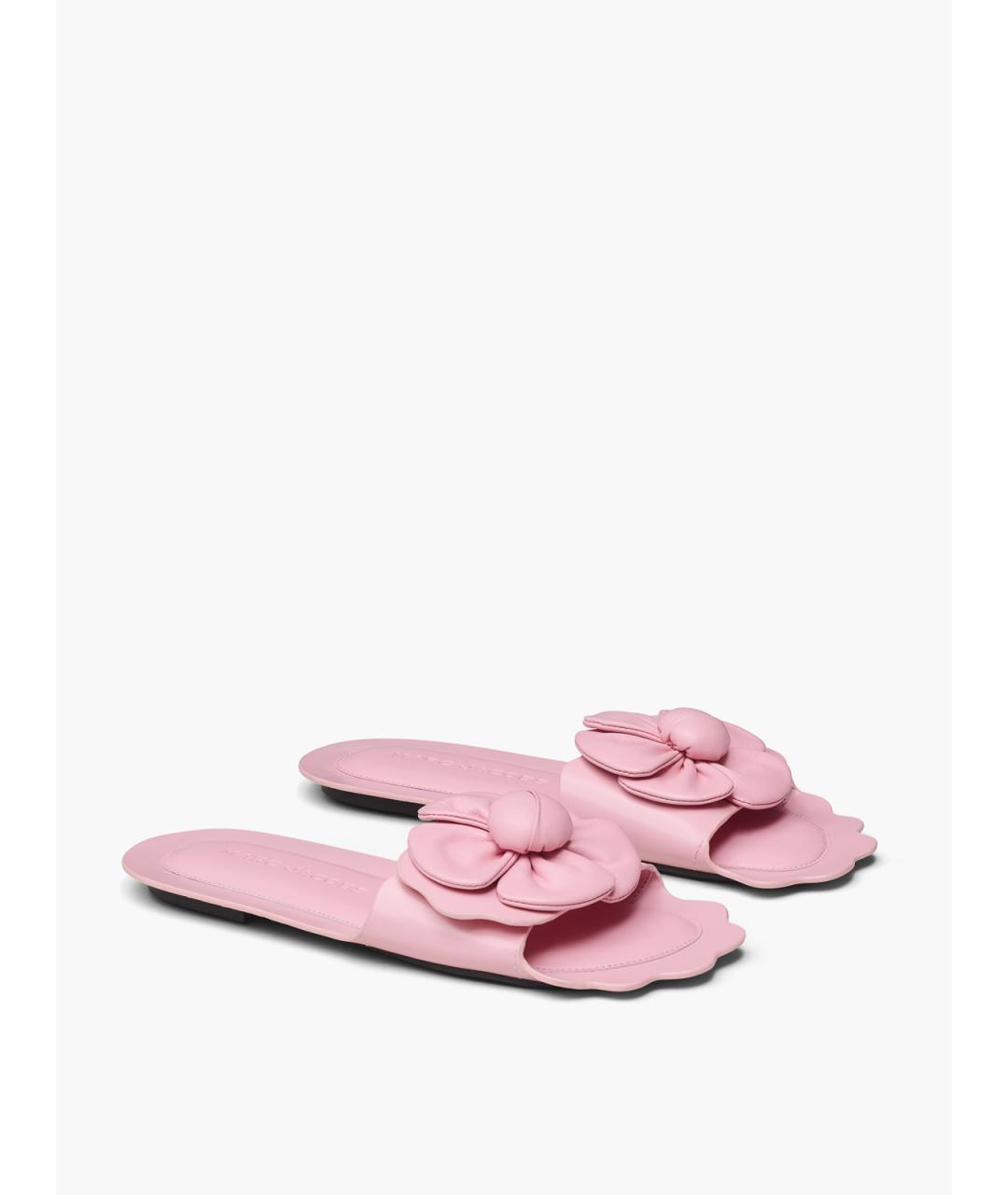 MARC JACOBS Розовые кожаные шлепанцы, фото 2
