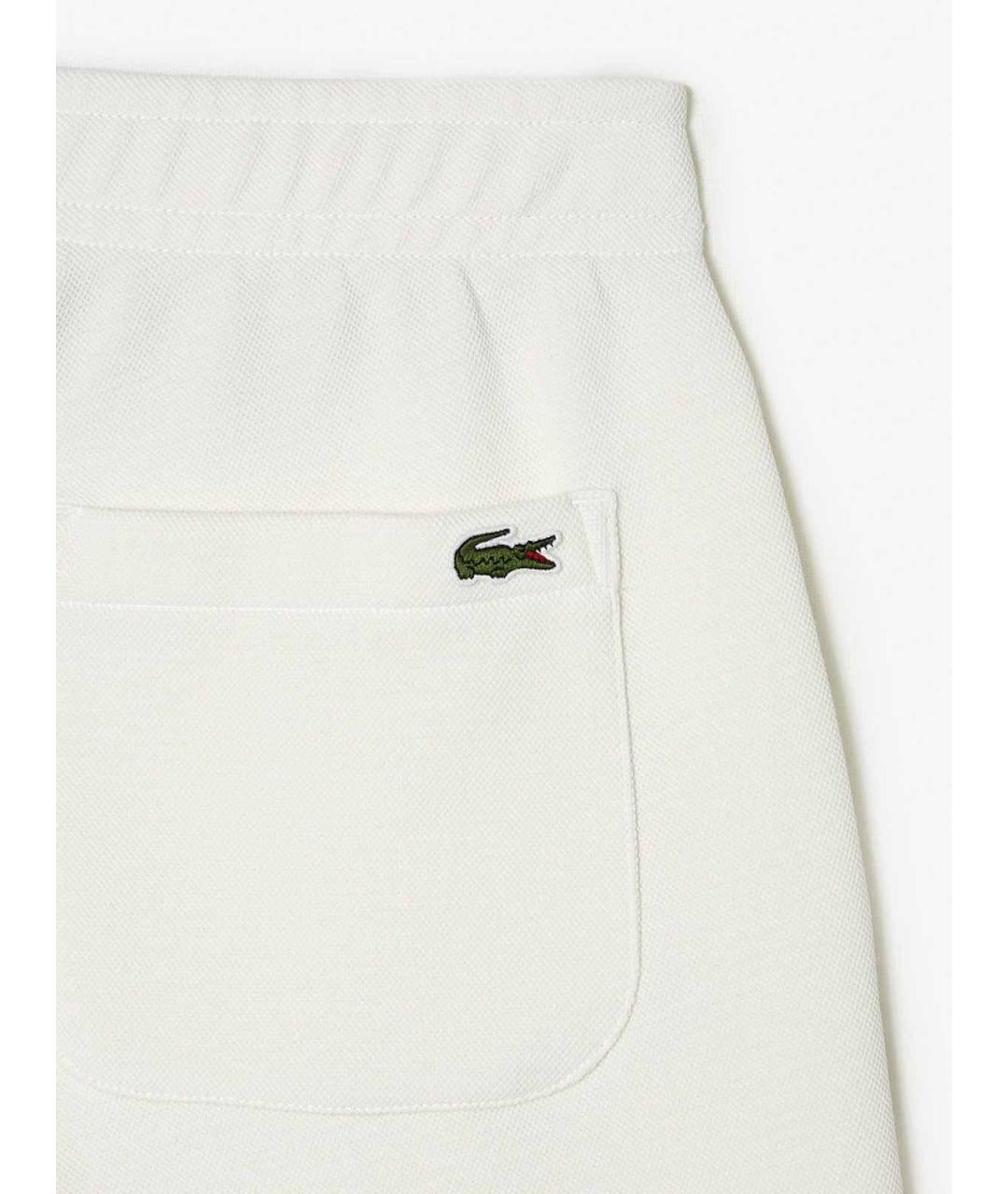 LACOSTE Белые полиэстеровые спортивные брюки и шорты, фото 3