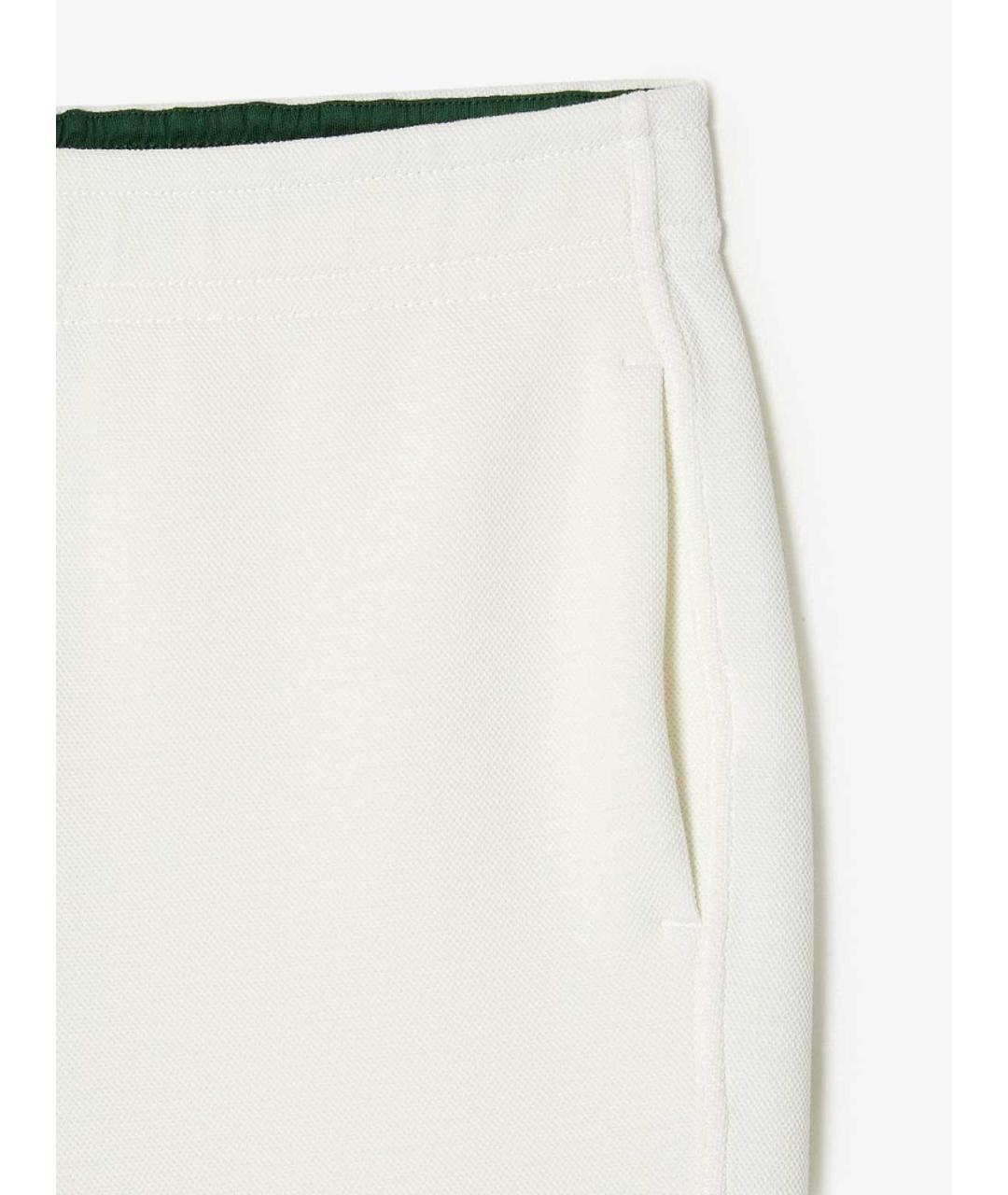 LACOSTE Белые полиэстеровые спортивные брюки и шорты, фото 2