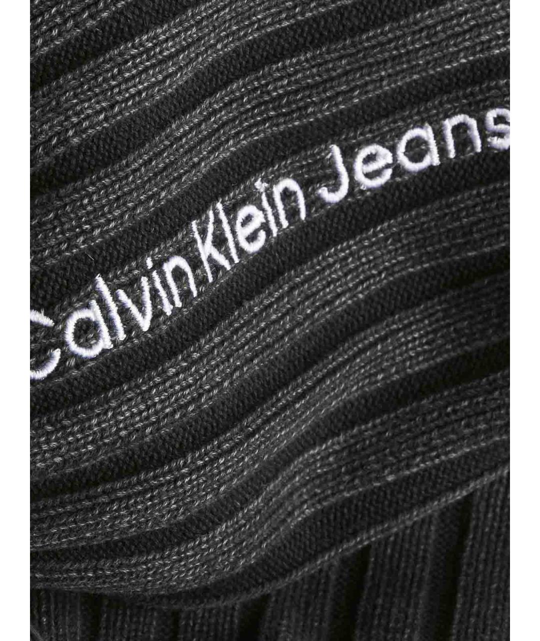 CALVIN KLEIN Черный хлопковый джемпер / свитер, фото 2