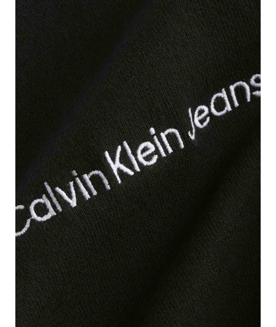 CALVIN KLEIN Черный хлопковый джемпер / свитер, фото 3