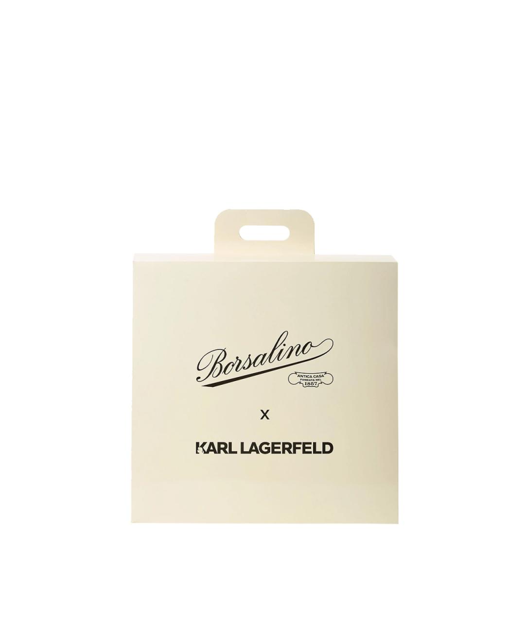 KARL LAGERFELD Бежевая соломенная шляпа, фото 3