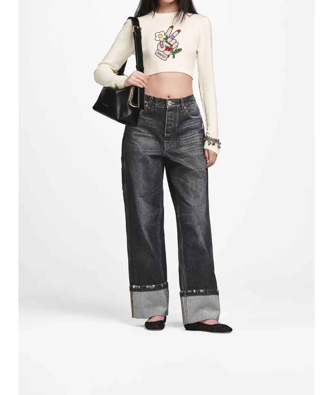 MARC JACOBS Серые хлопковые прямые джинсы, фото 3