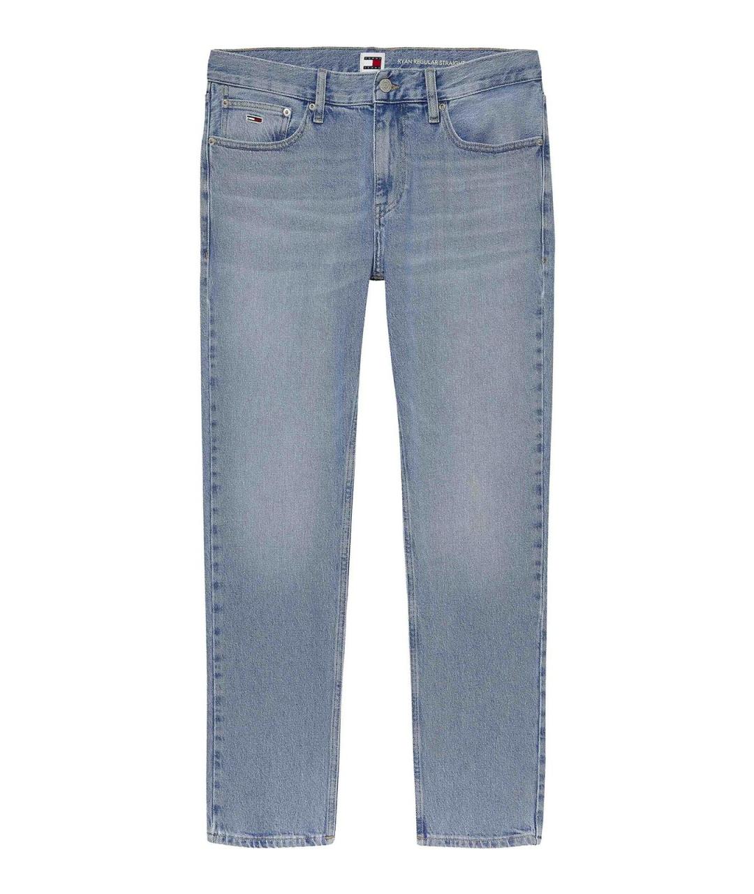 TOMMY HILFIGER Голубые хлопковые прямые джинсы, фото 1