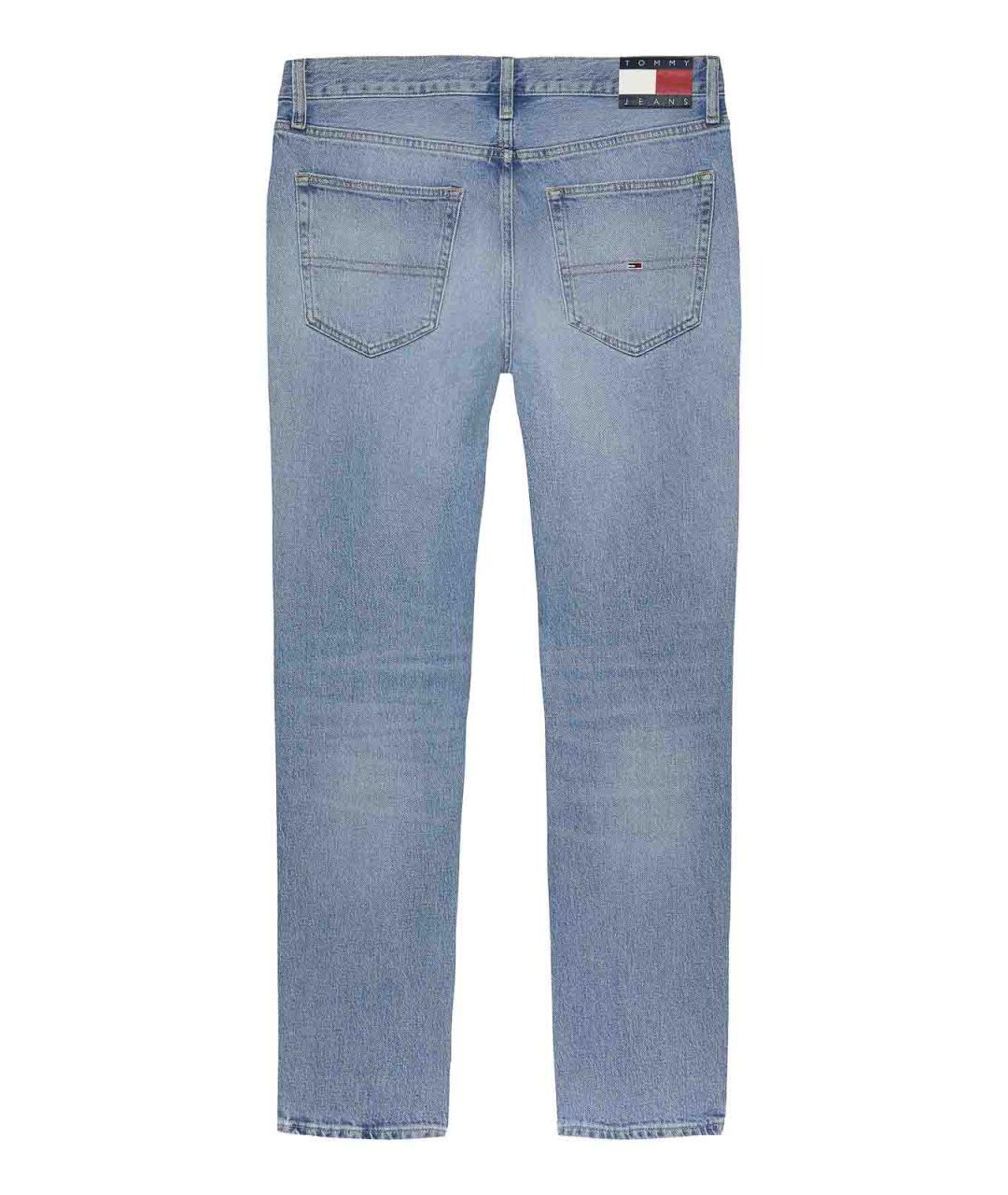 TOMMY HILFIGER Голубые хлопковые прямые джинсы, фото 2
