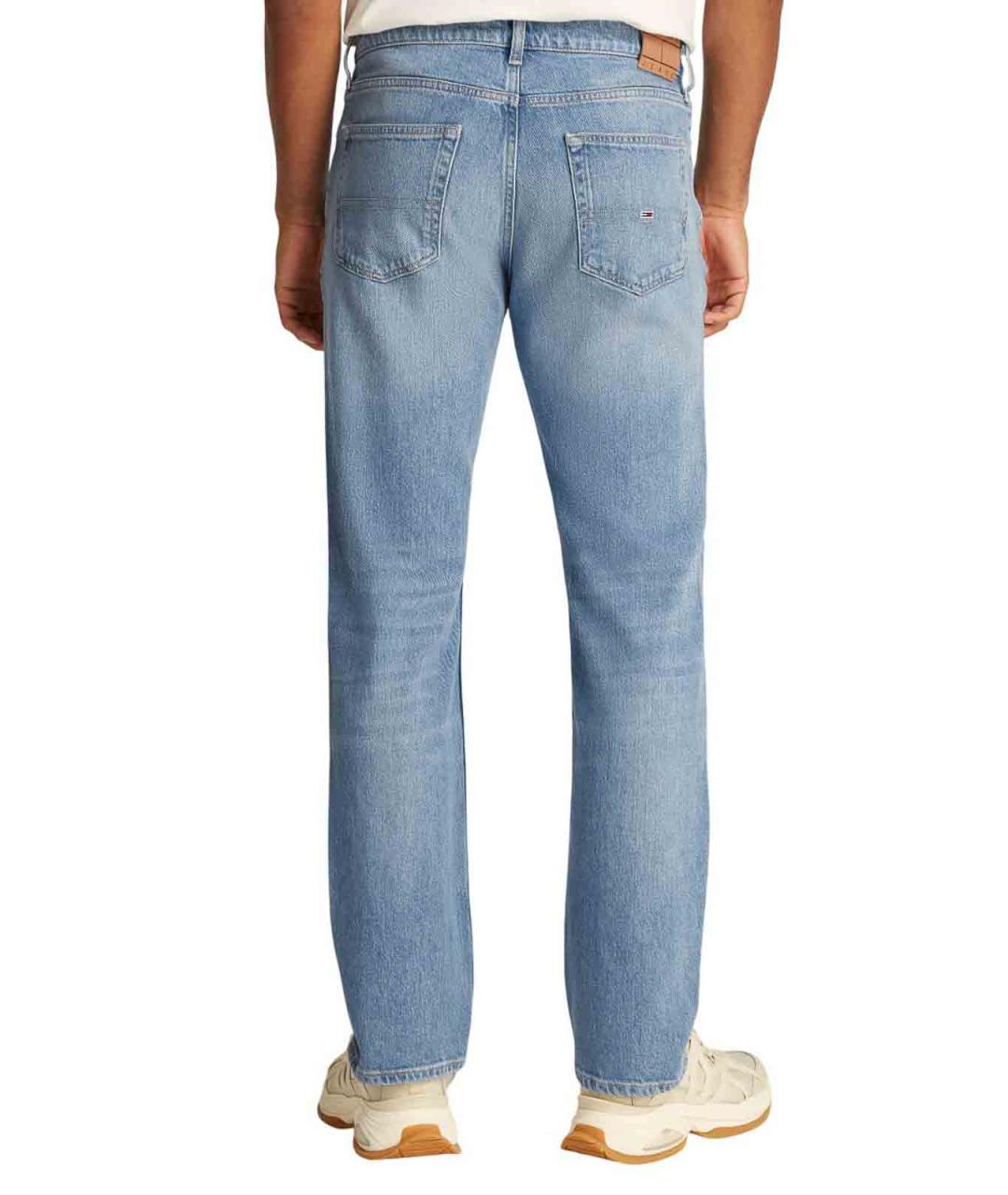 TOMMY HILFIGER Голубые хлопковые прямые джинсы, фото 5