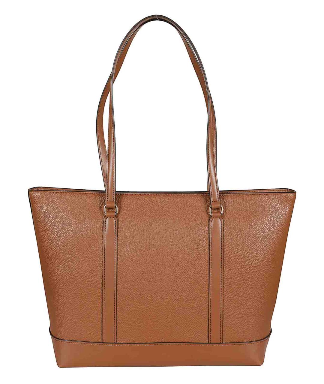 MICHAEL KORS Коричневая кожаная сумка тоут, фото 3
