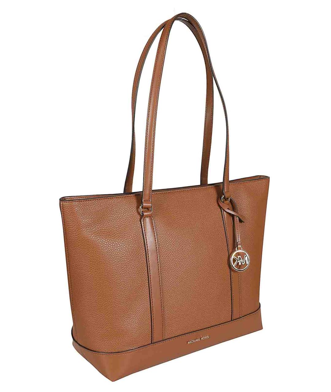 MICHAEL KORS Коричневая кожаная сумка тоут, фото 2