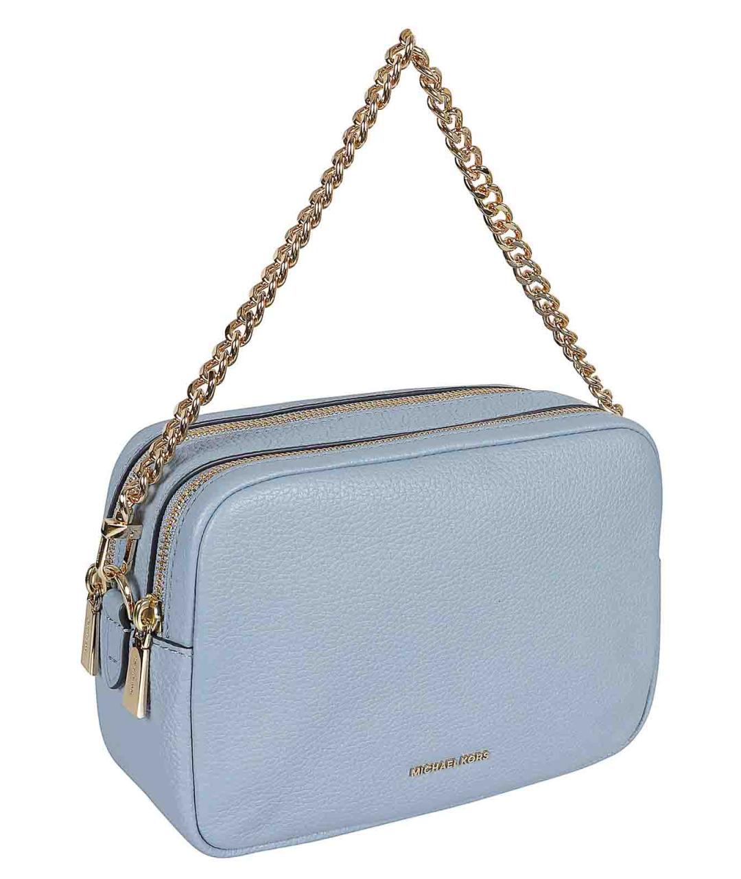 MICHAEL KORS Голубая кожаная сумка через плечо, фото 2