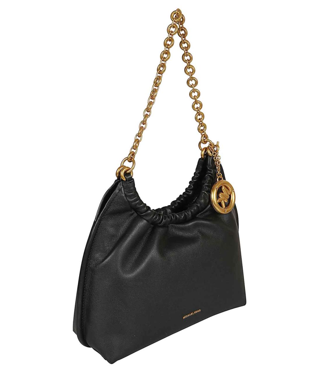 MICHAEL KORS Черная кожаная сумка тоут, фото 2