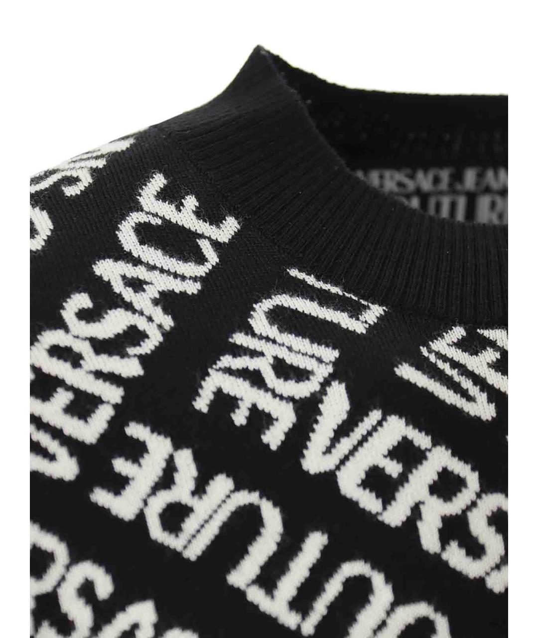 VERSACE JEANS COUTURE Черный шерстяной джемпер / свитер, фото 3