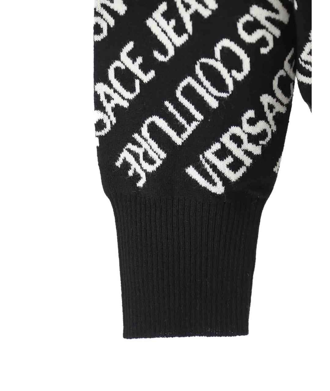 VERSACE JEANS COUTURE Черный шерстяной джемпер / свитер, фото 4