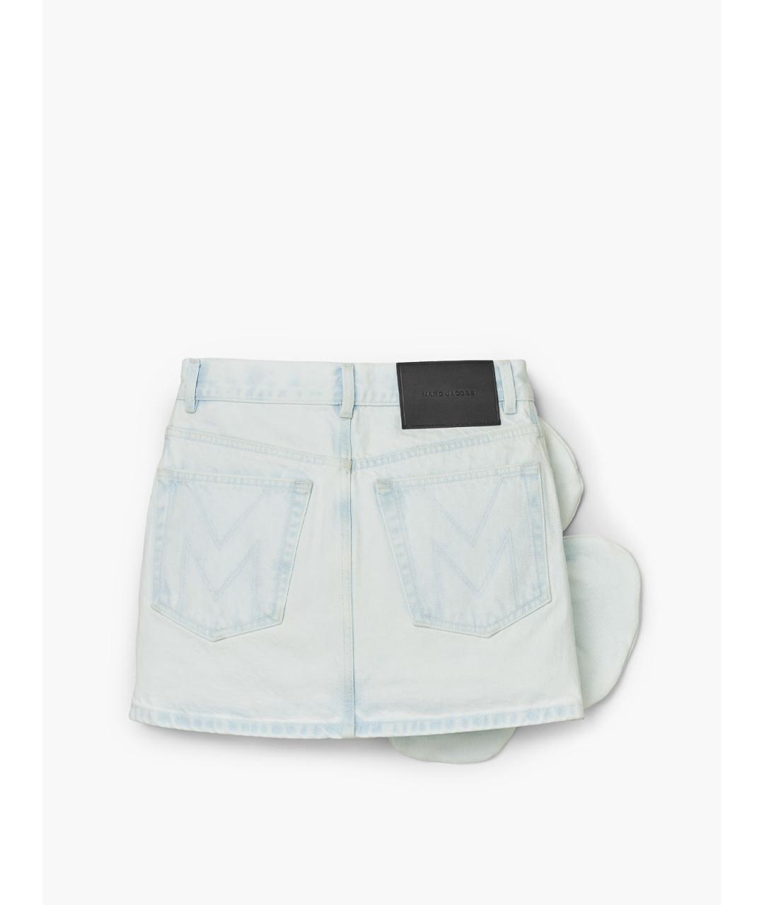 MARC JACOBS Голубая хлопковая юбка мини, фото 2