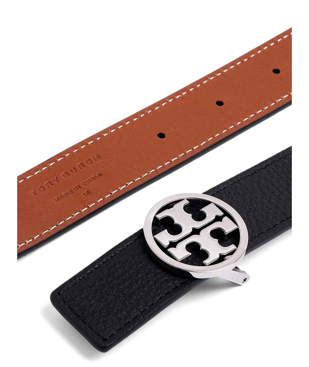TORY BURCH Черный кожаный ремень, фото 2