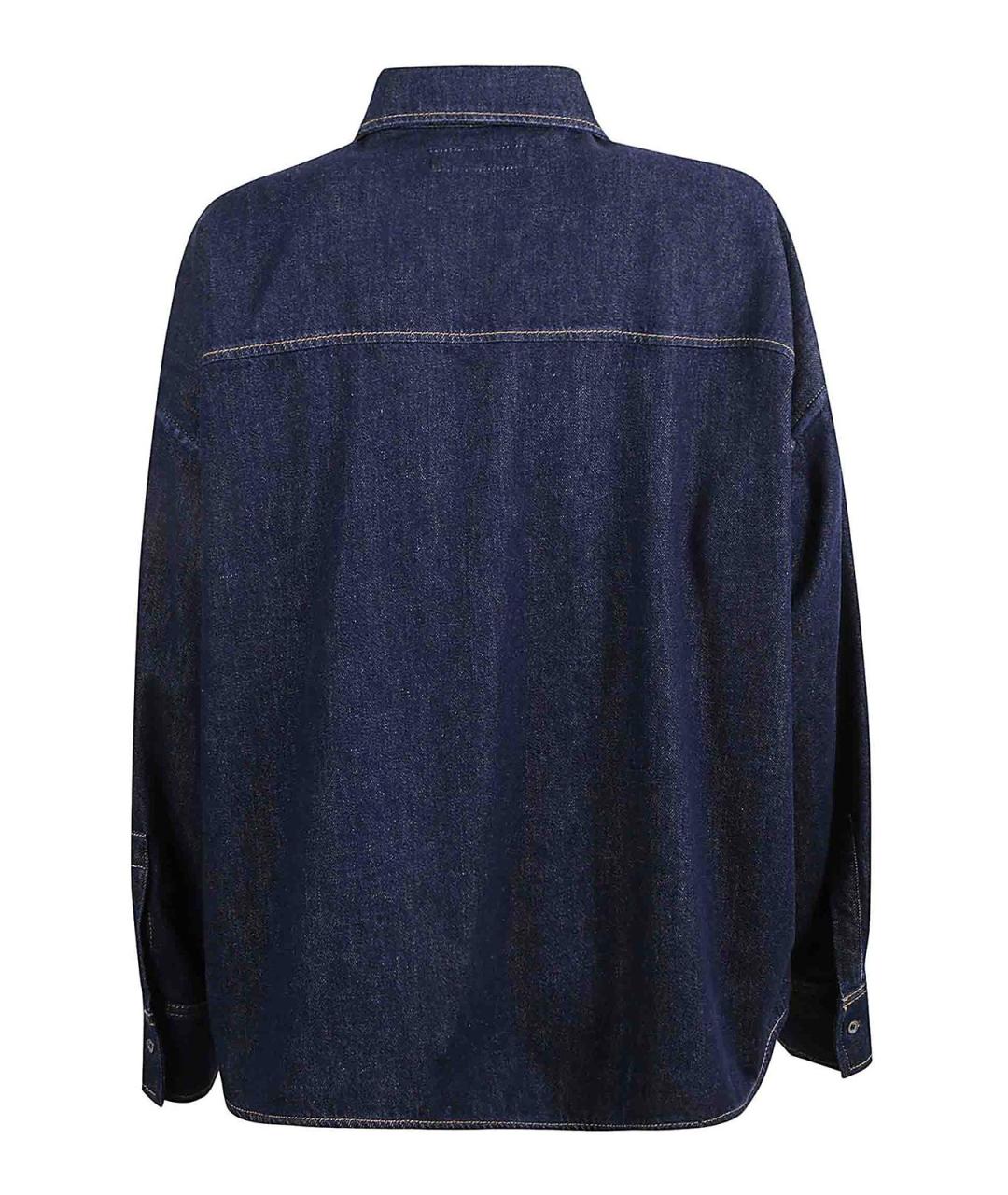 WEEKEND MAX MARA Синяя хлопковая рубашка, фото 2
