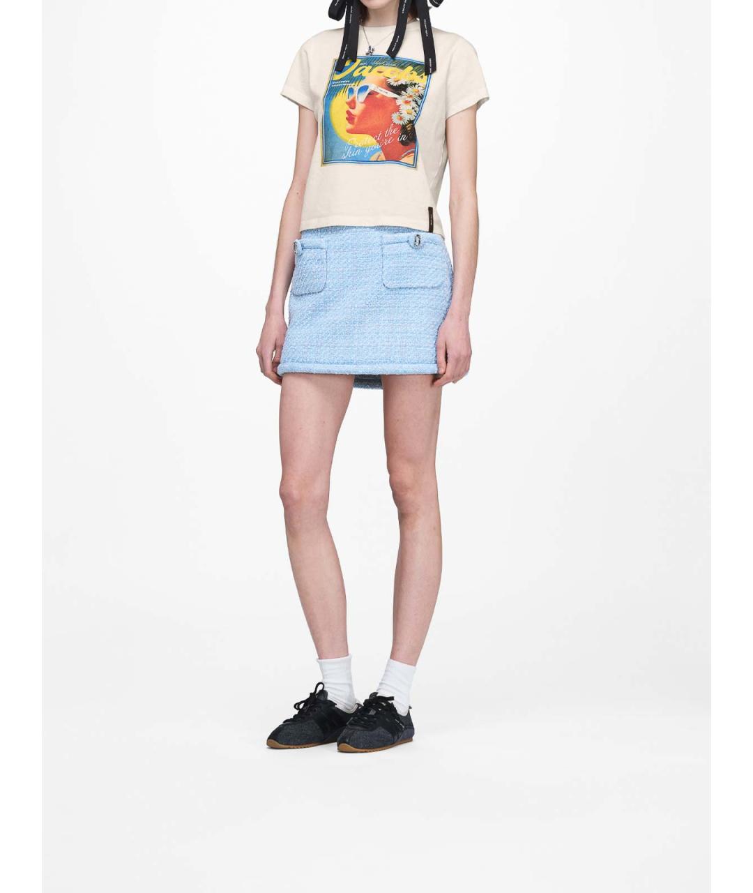 MARC JACOBS Белая хлопковая футболка, фото 3