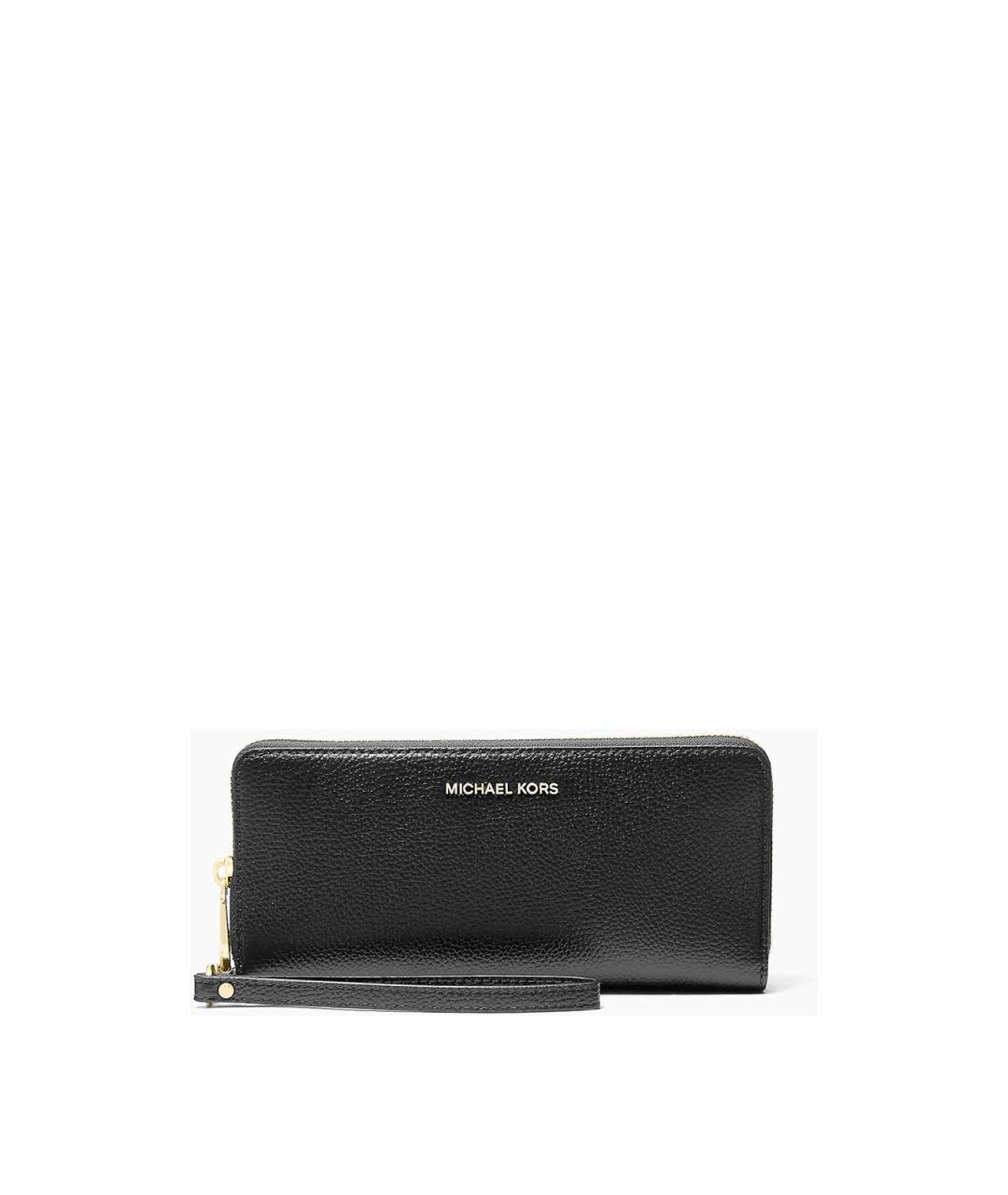 MICHAEL KORS Черный кожаный кошелек, фото 1
