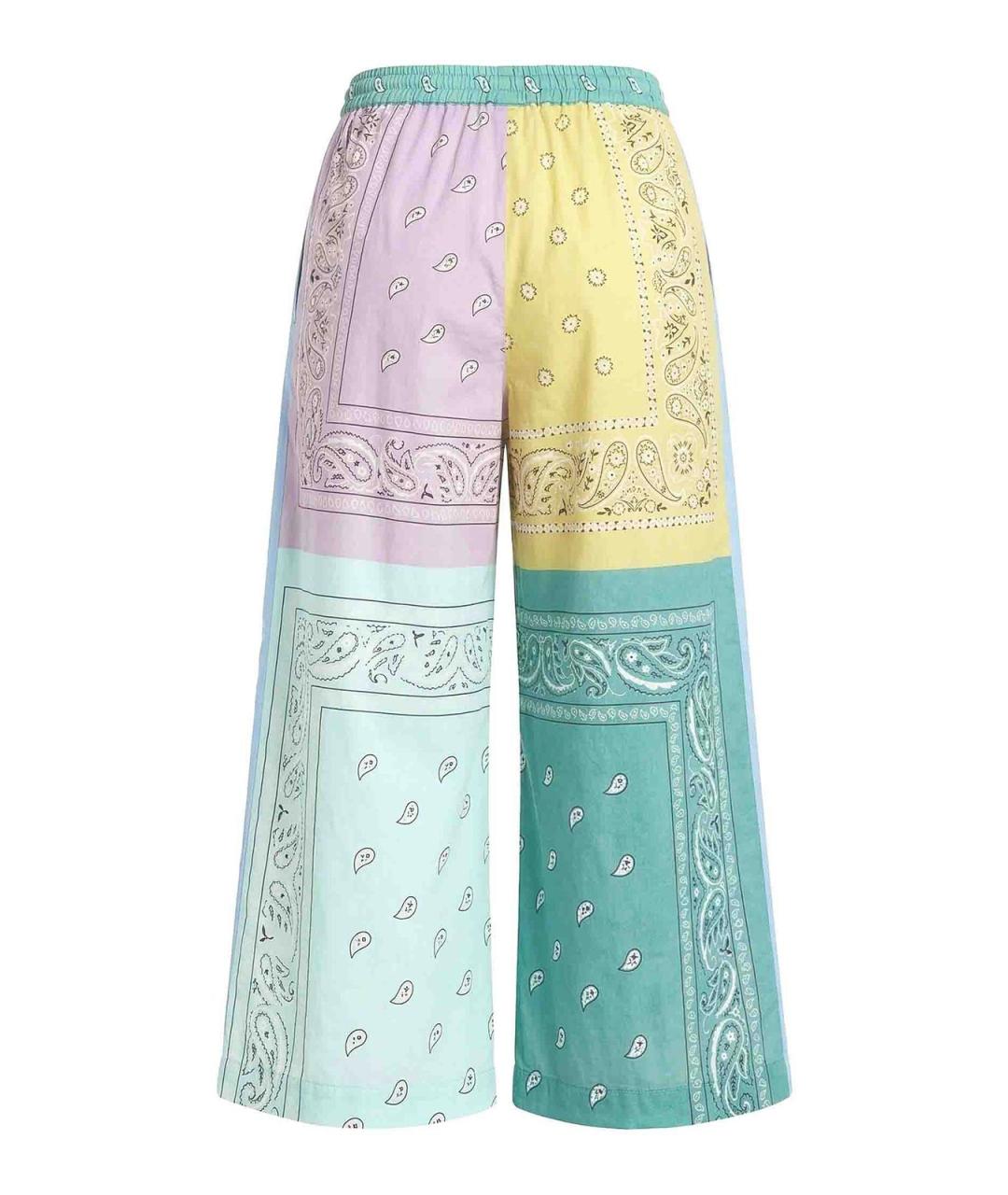 WEEKEND MAX MARA Мульти хлопковые брюки широкие, фото 2