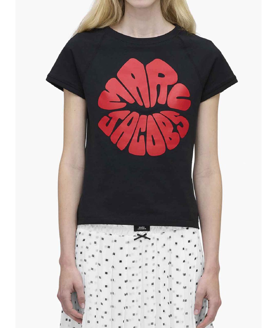 MARC JACOBS Черная хлопковая футболка, фото 4