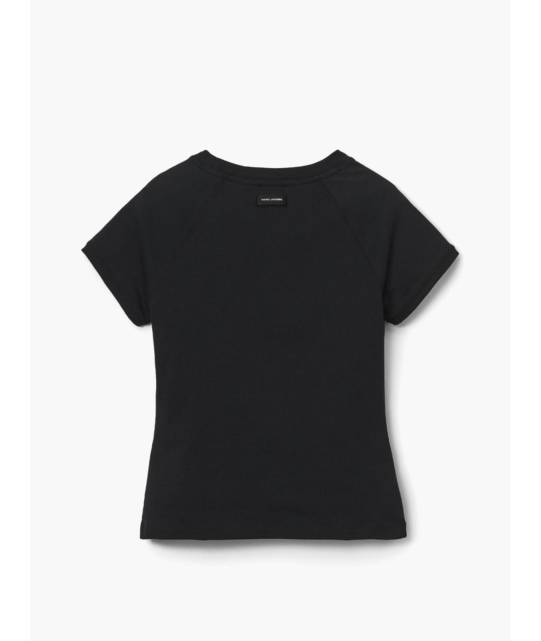 MARC JACOBS Черная хлопковая футболка, фото 2