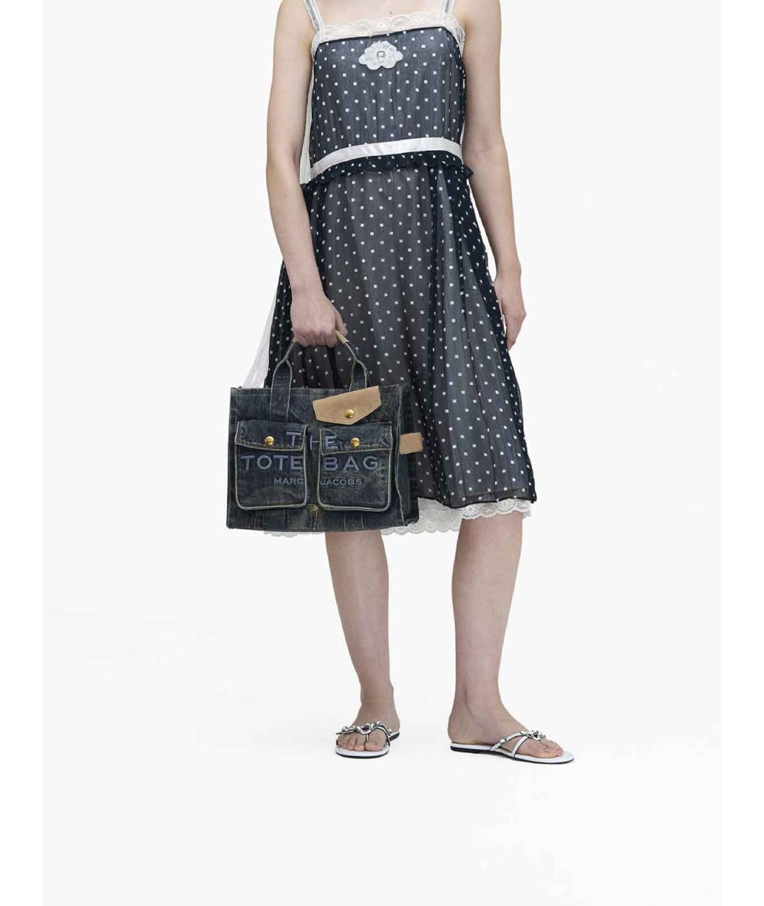 MARC JACOBS Синяя тканевая сумка тоут, фото 5