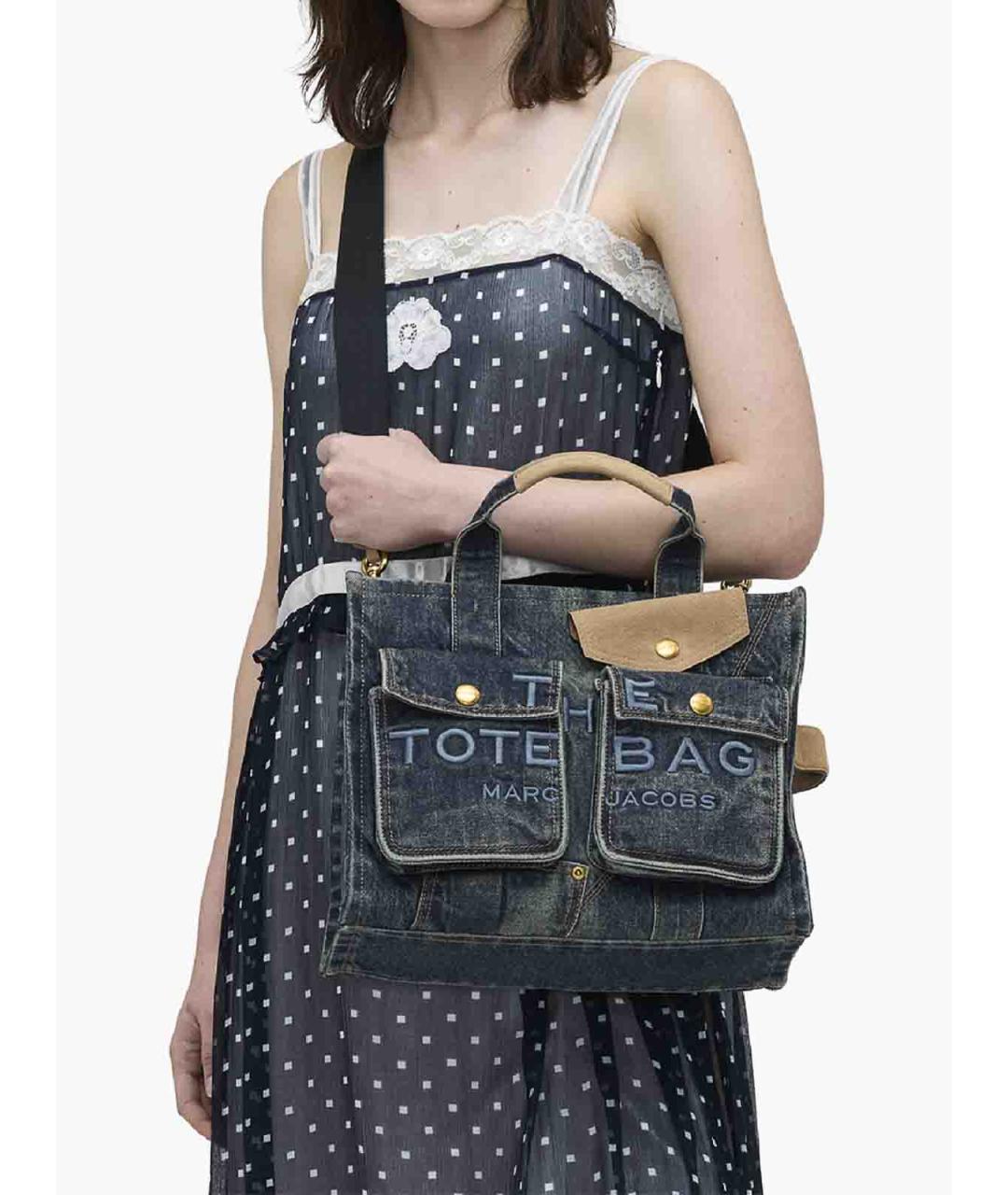 MARC JACOBS Синяя тканевая сумка тоут, фото 6
