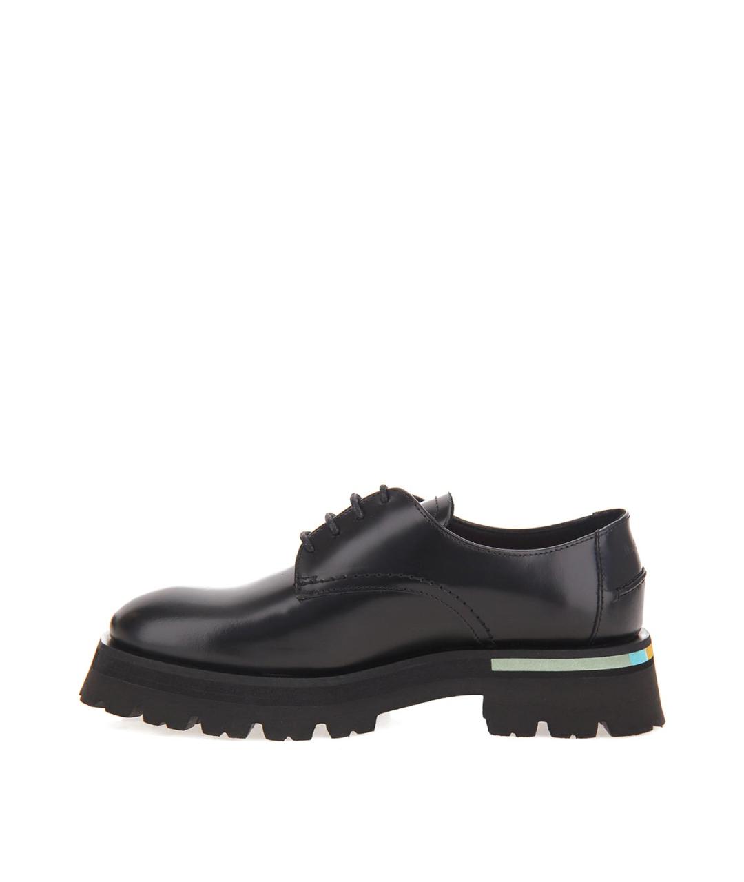 PAUL SMITH Черные кожаные брогги и оксфорды, фото 2