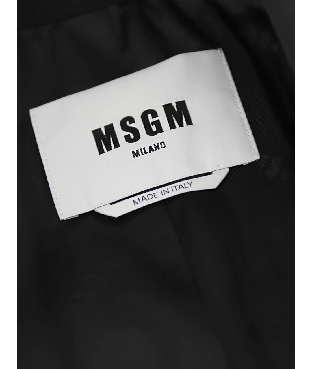 MSGM Черный шерстяной пиджак, фото 7