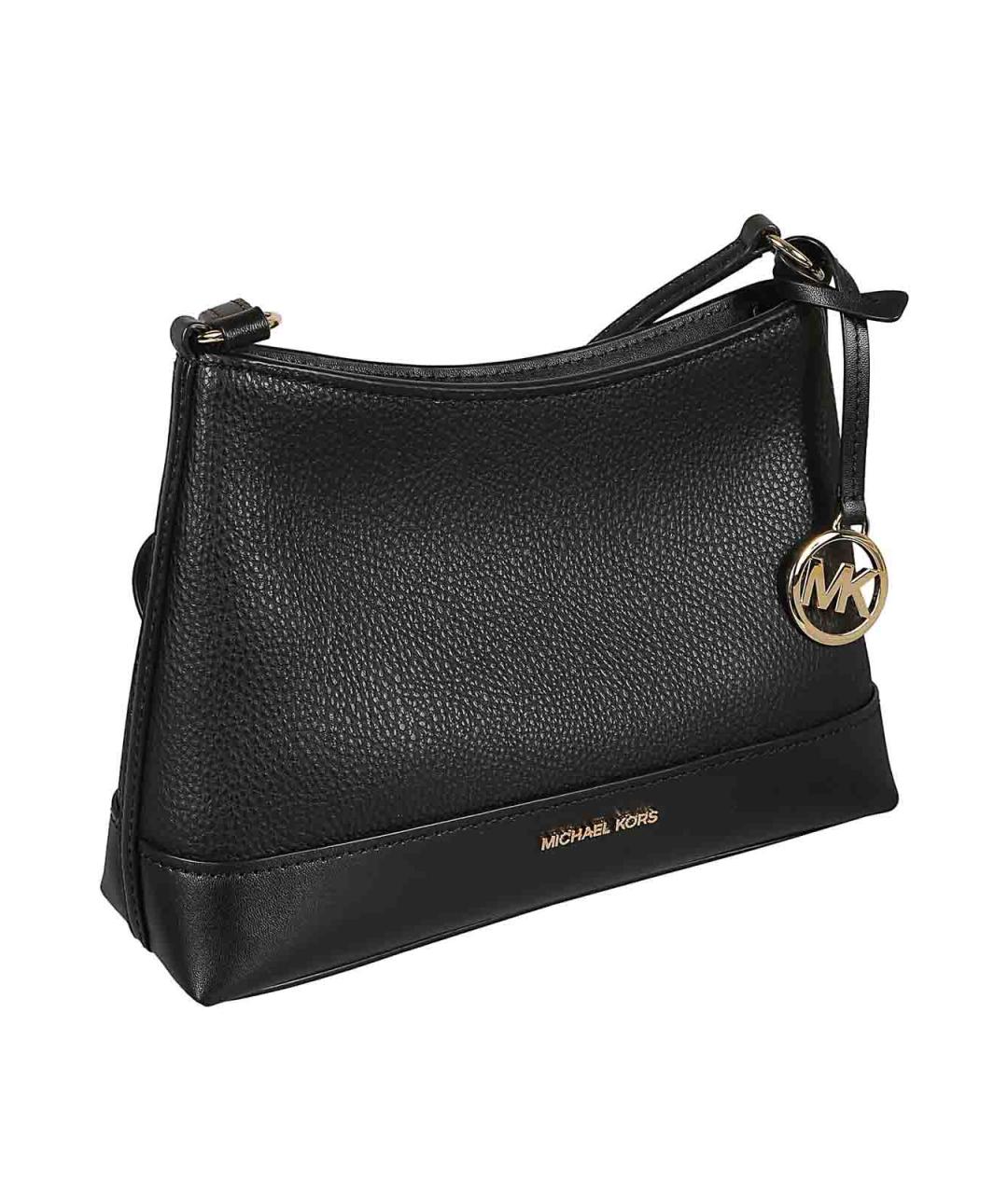 MICHAEL KORS Черная кожаная сумка через плечо, фото 2