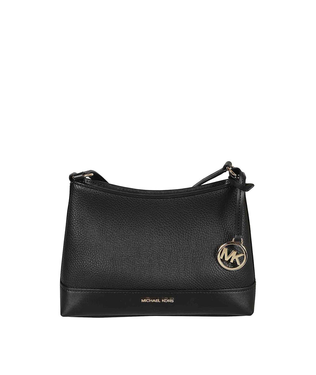 MICHAEL KORS Черная кожаная сумка через плечо, фото 1