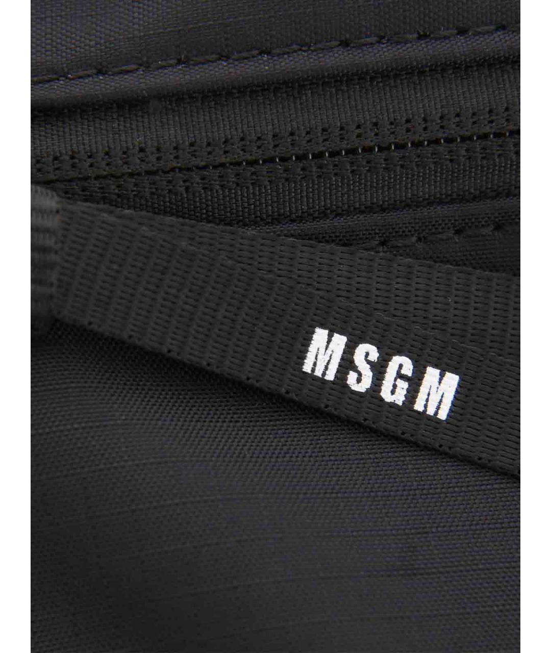 MSGM Черная тканевая сумка тоут, фото 5