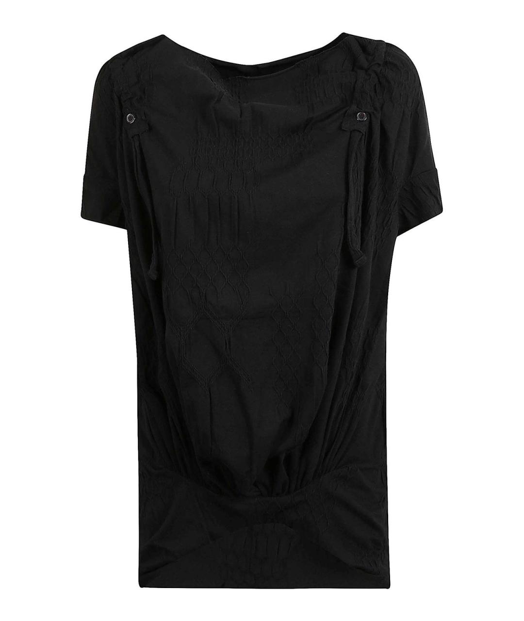 YOHJI YAMAMOTO Черная хлопковая футболка, фото 1