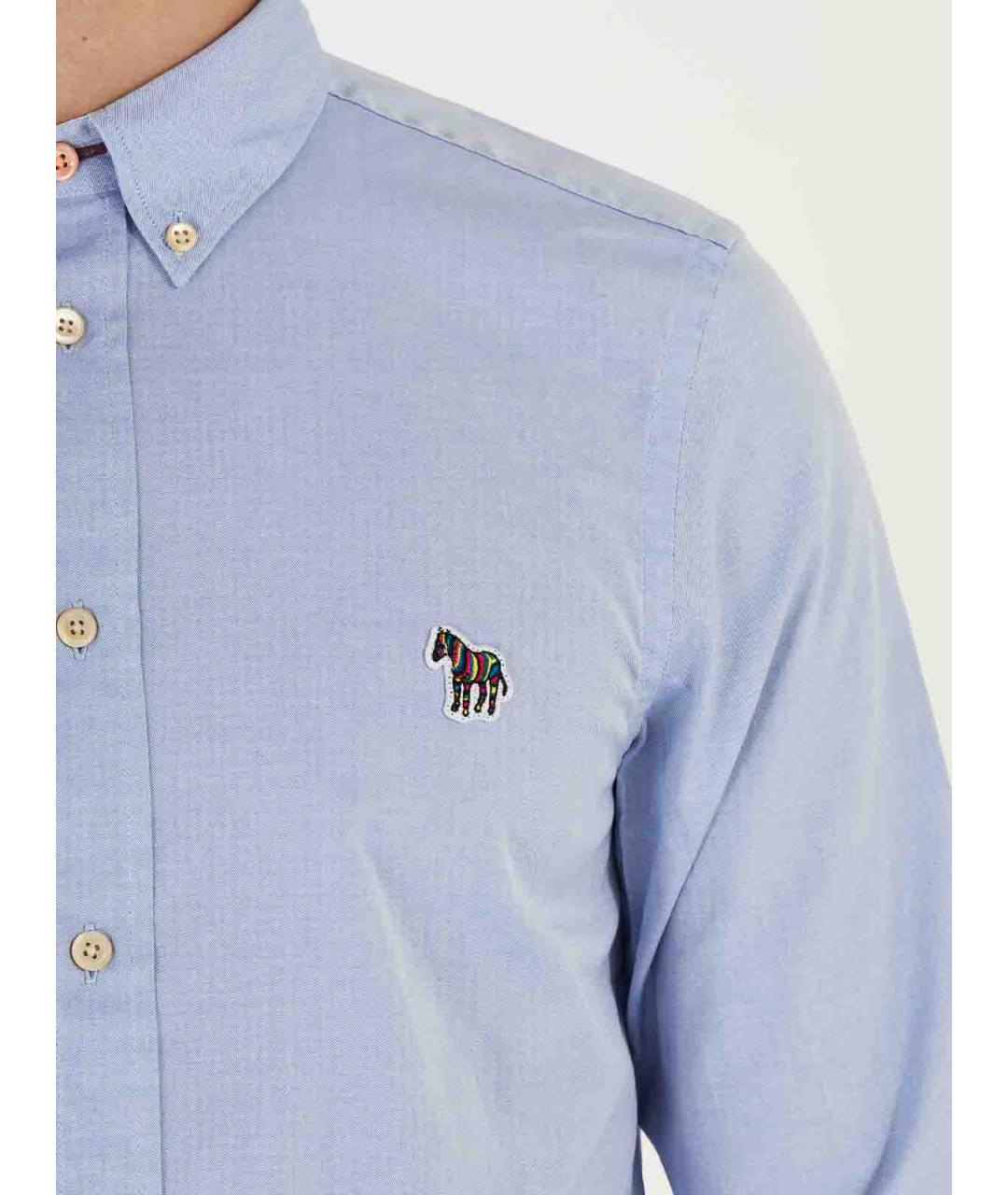 PS BY PAUL SMITH Голубая хлопковая кэжуал рубашка, фото 5
