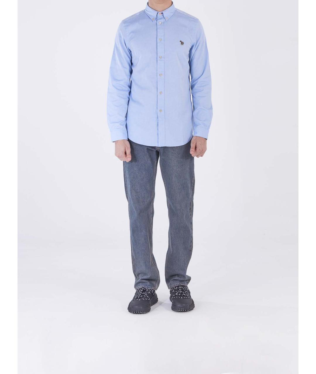 PS BY PAUL SMITH Голубая хлопковая кэжуал рубашка, фото 2