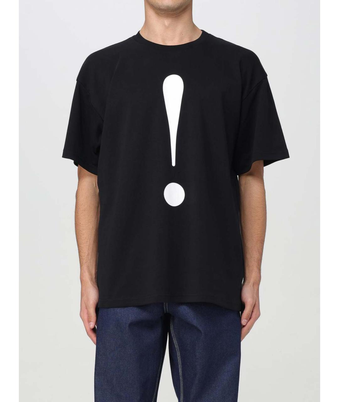 MOSCHINO Черная хлопковая футболка, фото 2