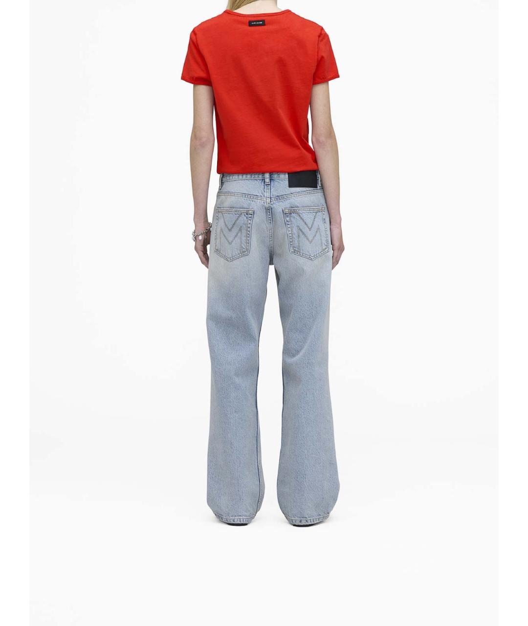 MARC JACOBS Голубые хлопковые прямые джинсы, фото 5