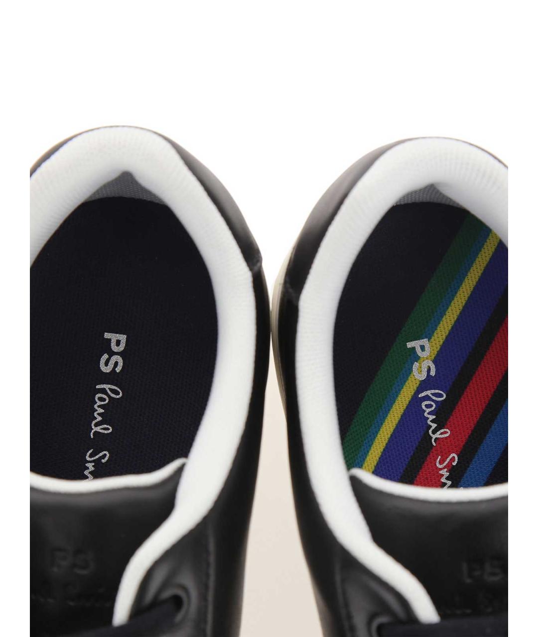 PS BY PAUL SMITH Черные кожаные низкие кроссовки / кеды, фото 7
