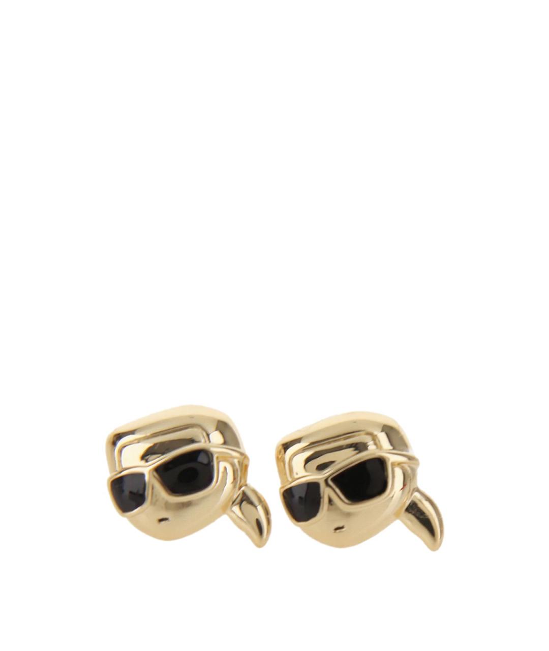 KARL LAGERFELD Золотые латунные серьги, фото 1