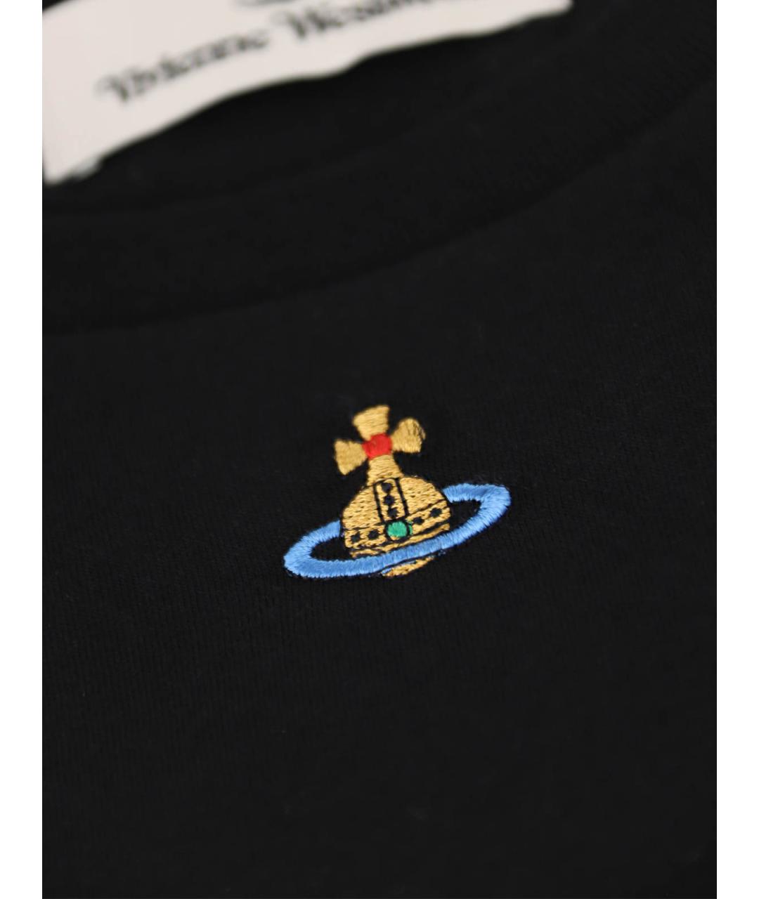VIVIENNE WESTWOOD Черная хлопковая футболка, фото 4