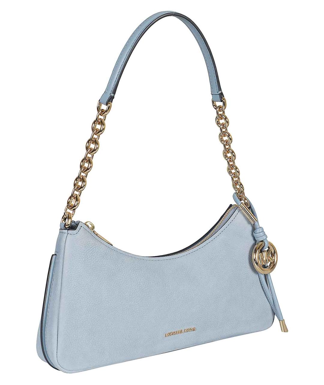 MICHAEL KORS Голубая кожаная сумка через плечо, фото 2