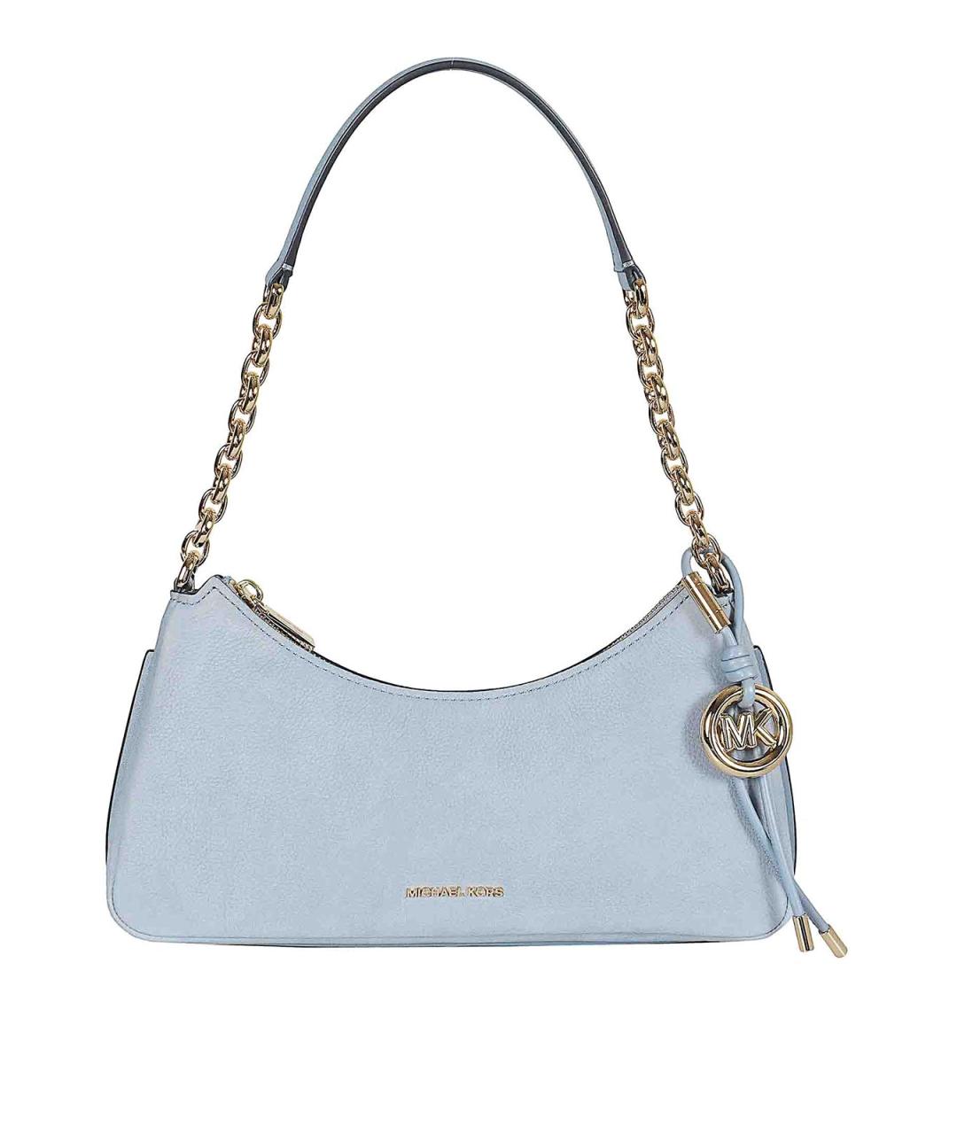 MICHAEL KORS Голубая кожаная сумка через плечо, фото 1