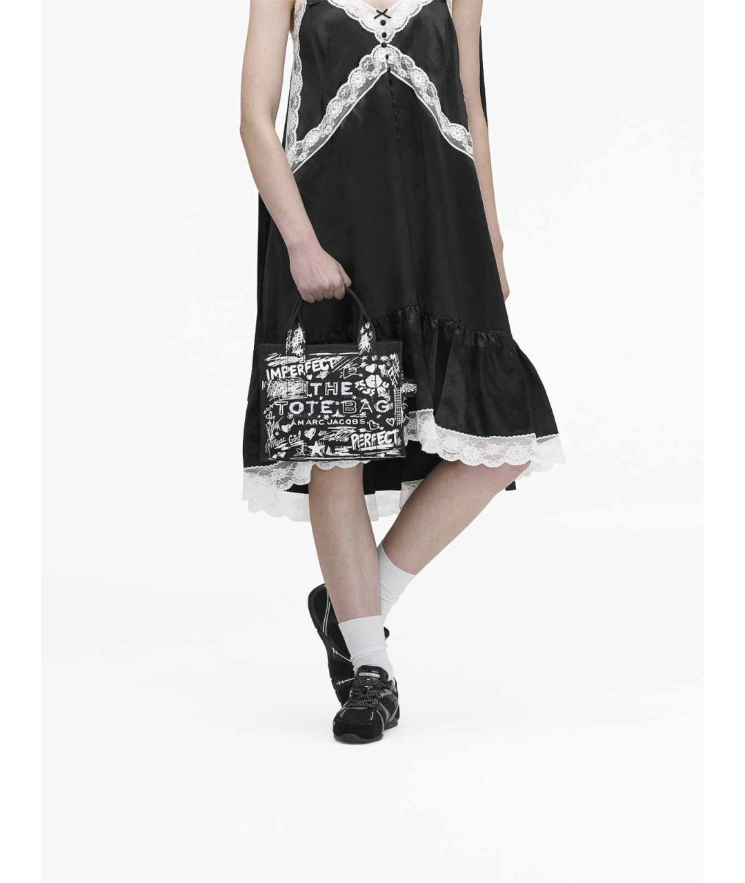 MARC JACOBS Черная тканевая сумка тоут, фото 4