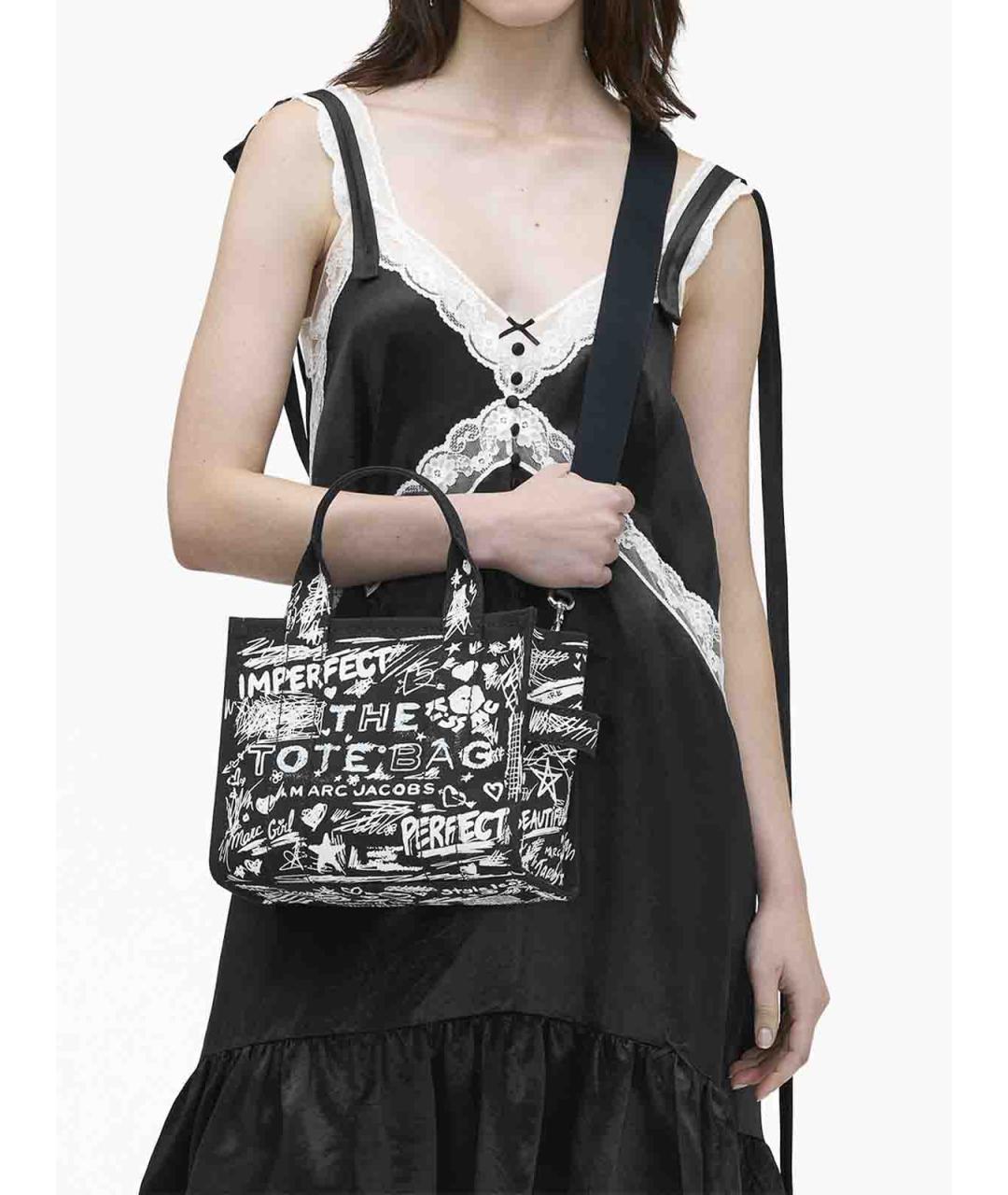 MARC JACOBS Черная тканевая сумка тоут, фото 3