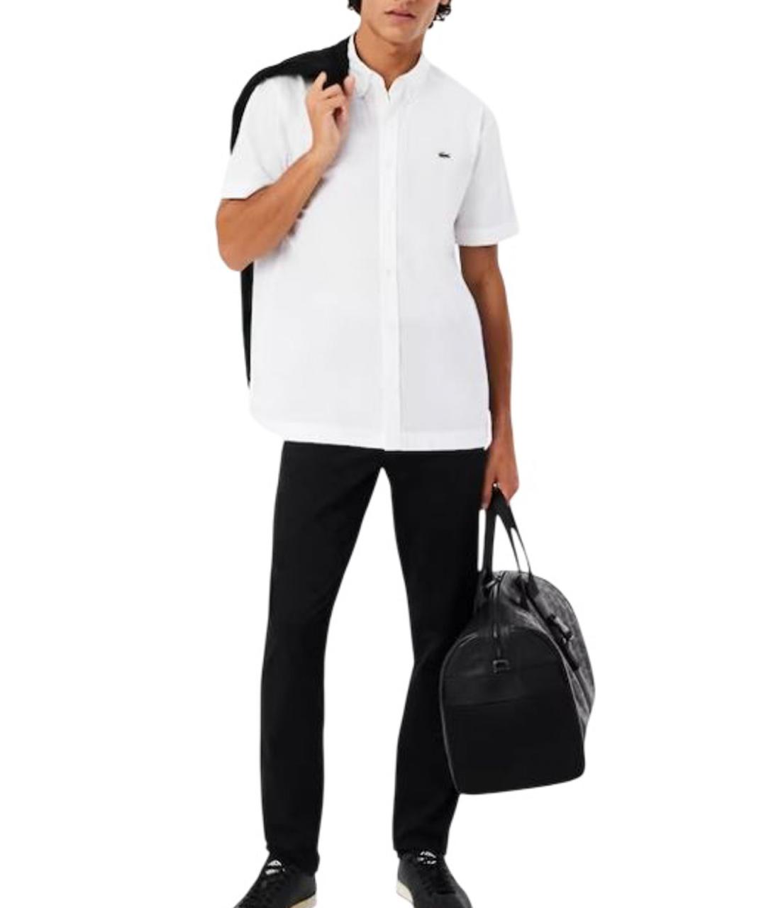 LACOSTE Белая хлопковая классическая рубашка, фото 4