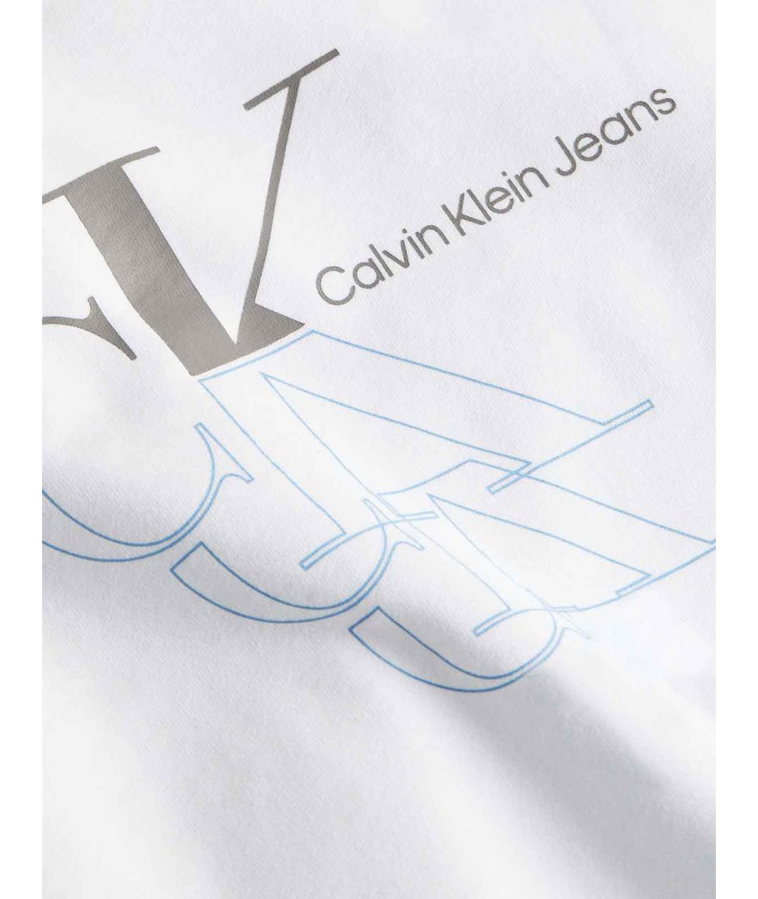 CALVIN KLEIN Белый хлопковый джемпер / свитер, фото 2