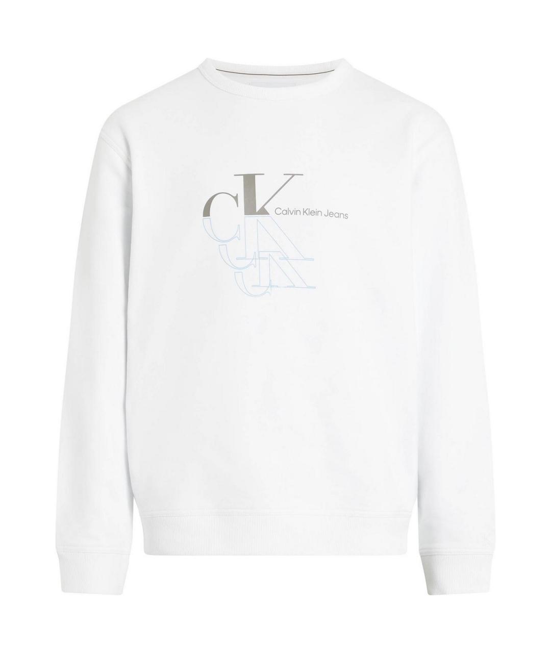 CALVIN KLEIN Белый хлопковый джемпер / свитер, фото 1