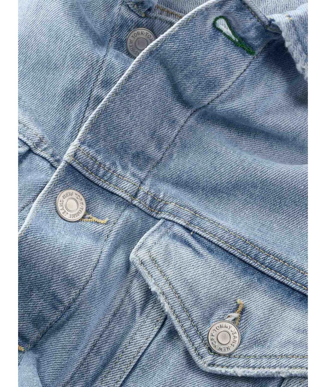 TOMMY HILFIGER Голубая хлопковая куртка, фото 4